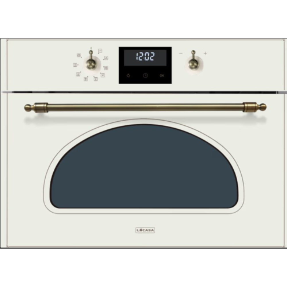  תנור בנוי קומפקטי משולב מיקרוגל LACASA דגם LCT672MWRCC קרם - יבואן רשמי