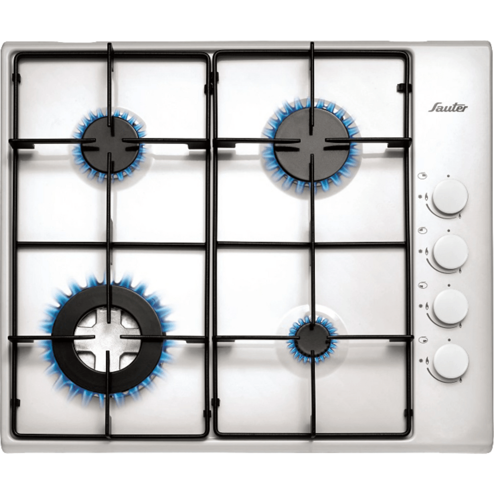 כיריים גז 4 להבות Sauter SHE860W - צבע לבן - תוצרת צרפת - K.B.V