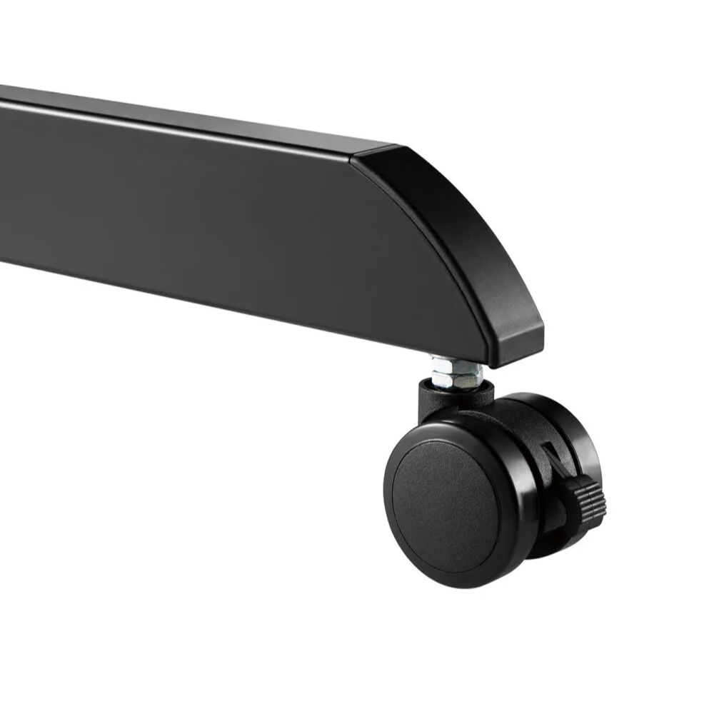 שולחן נייד מתכוונן בגובה עם מדף להנחת פריטים Lumi Legend / Brateck FWS07-04 Black - יבואן רשמי