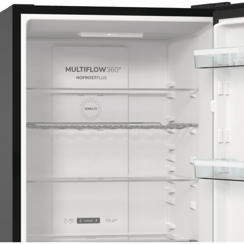 מקרר מקפיא תחתון 300 ליטר Gorenje NRK619EABXL4 יחידה - צבע נירוסטה מושחרת - K.B.V