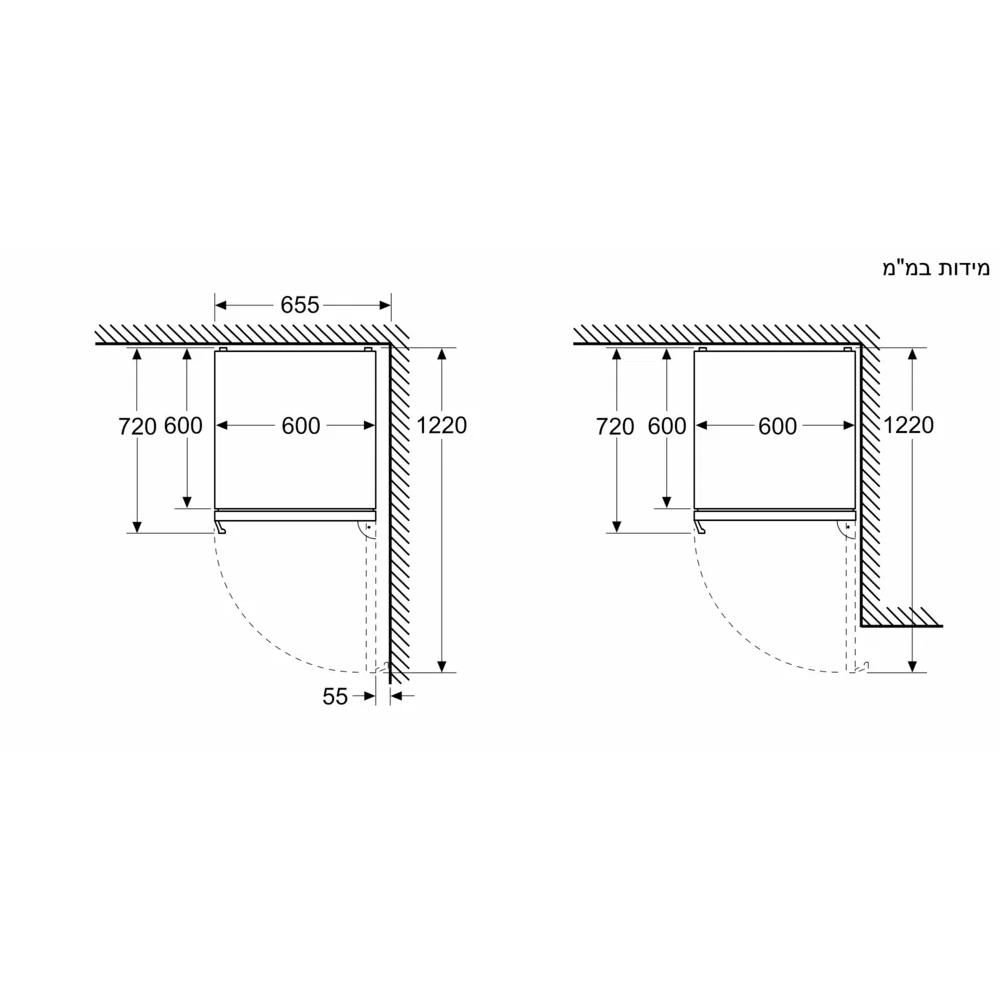 מקרר בוש Bosch מקפיא תחתון רוחב 60 ס”מ KGN39VXCT נירוסטה מושחרת - יבואן רשמי