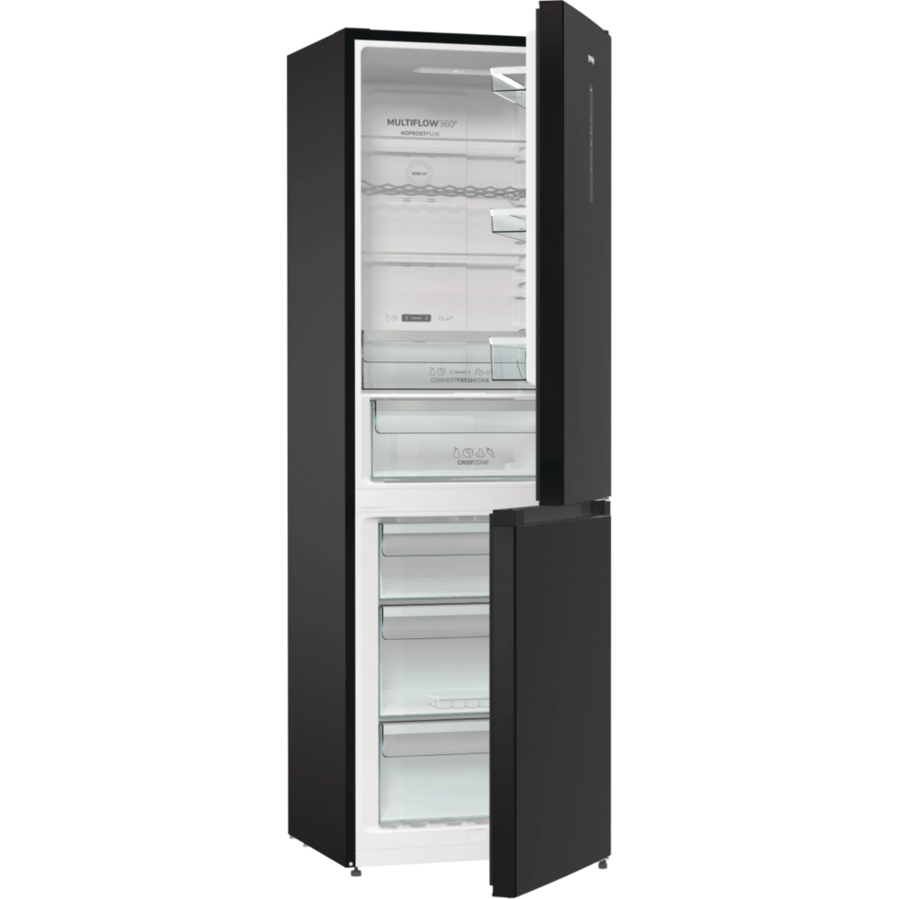 מקרר מקפיא תחתון 330 ליטר Gorenje NRK-6192-ABK - גימור שחור - יבואן רשמי