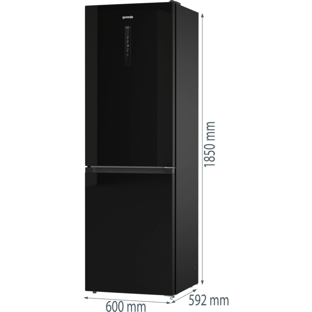 מקרר מקפיא תחתון 330 ליטר Gorenje NRK-6192-ABK - גימור שחור - יבואן רשמי