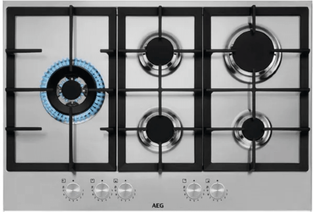 כיריים גז 75 ס"מ Step Power דגם AEG HGB75820SM נירוסטה - K.B.V