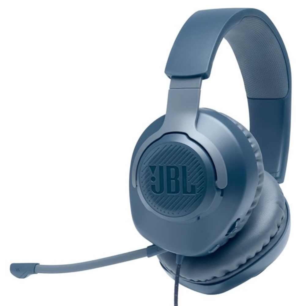 אוזניות גיימינג JBL Quantum 100 - צבע כחול שנה אחריות ע"י- יבואן הרשמי