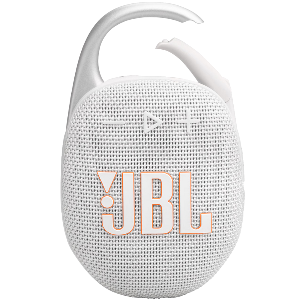 רמקול אלחוטי JBL Clip 5 IP67 7W - צבע לבן שנה אחריות ע"י - יבואן הרשמי