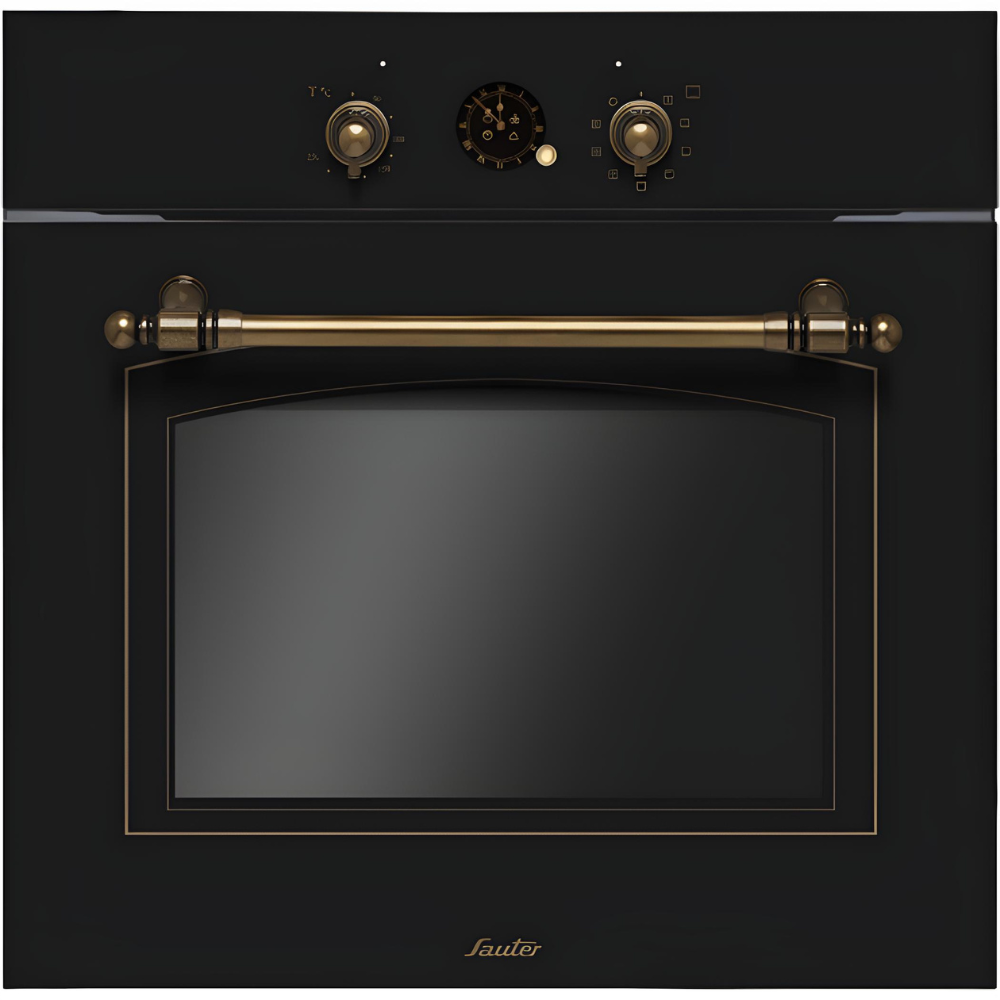 תנור בנוי 65 ליטר רטרו Sauter Rustic 4020 - גימור שחור אחריות ע"י - יבואן הרשמי