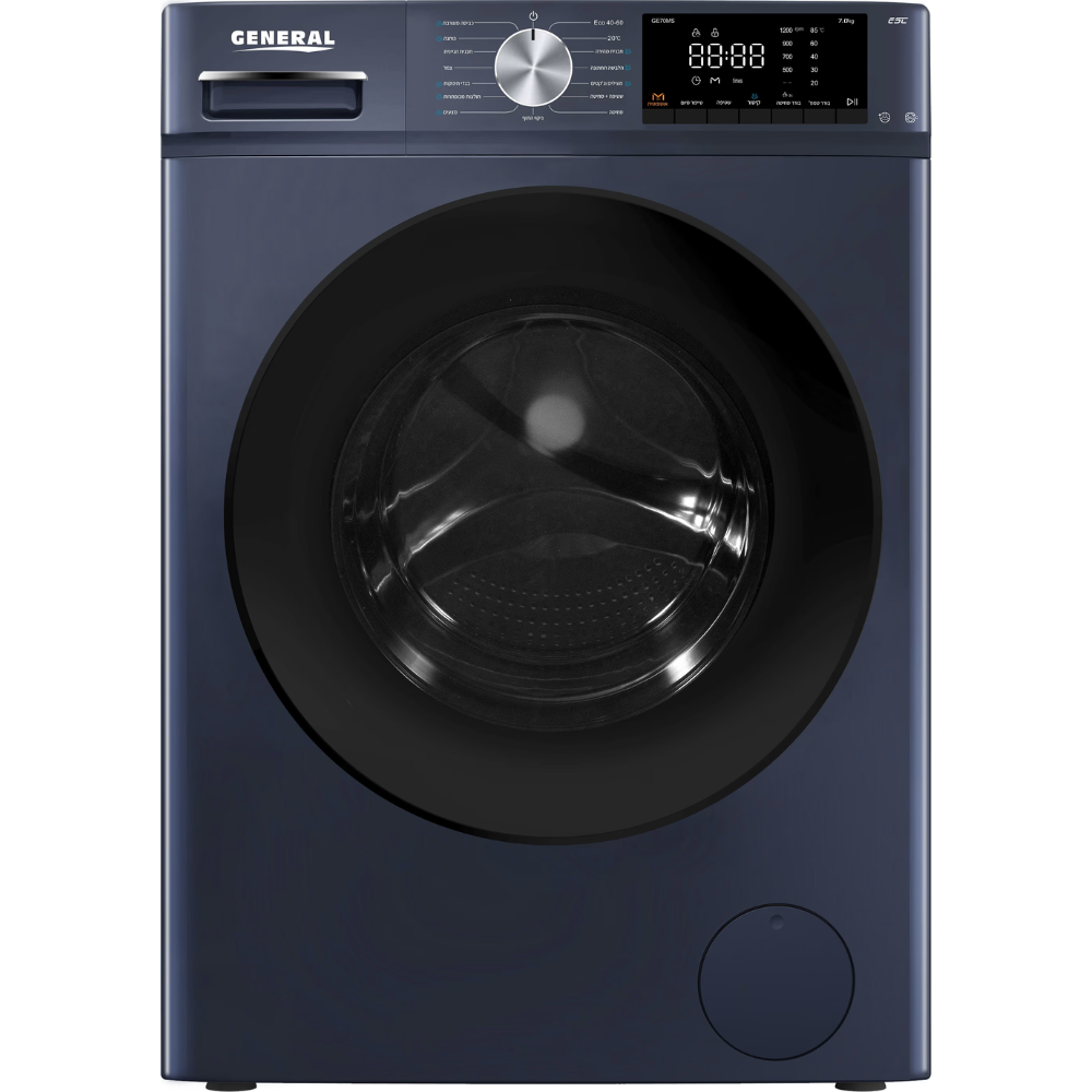 מכונת כביסה פתח חזית 7 ק"ג GENERAL GE70MS כסוף - יבואן רשמי
