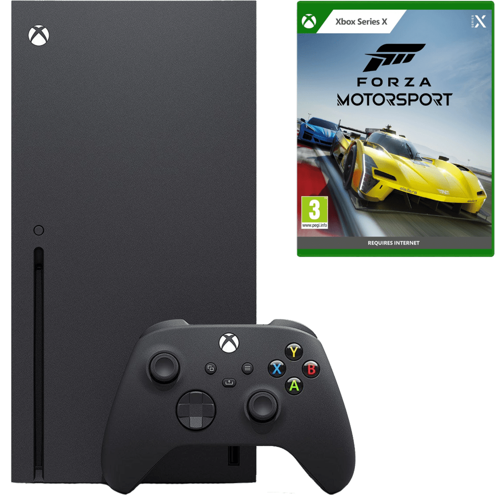 באנדל קונסולה Microsoft Xbox Series X 1TB כולל משחק Forza Motorsport - צבע שחור - K.B.V