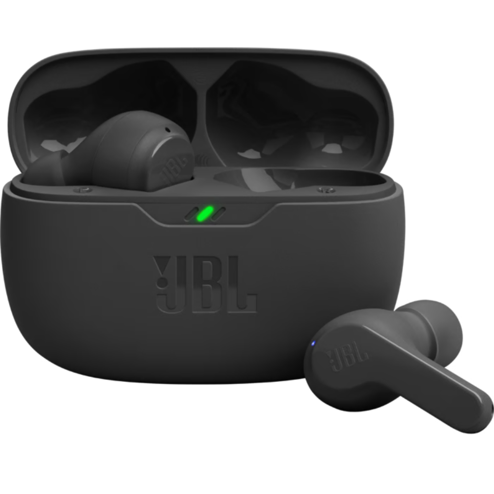 אוזניות אלחוטיות JBL Wave Beam TWS IP54 - צבע שחור שנה אחריות ע"י - יבואן הרשמי