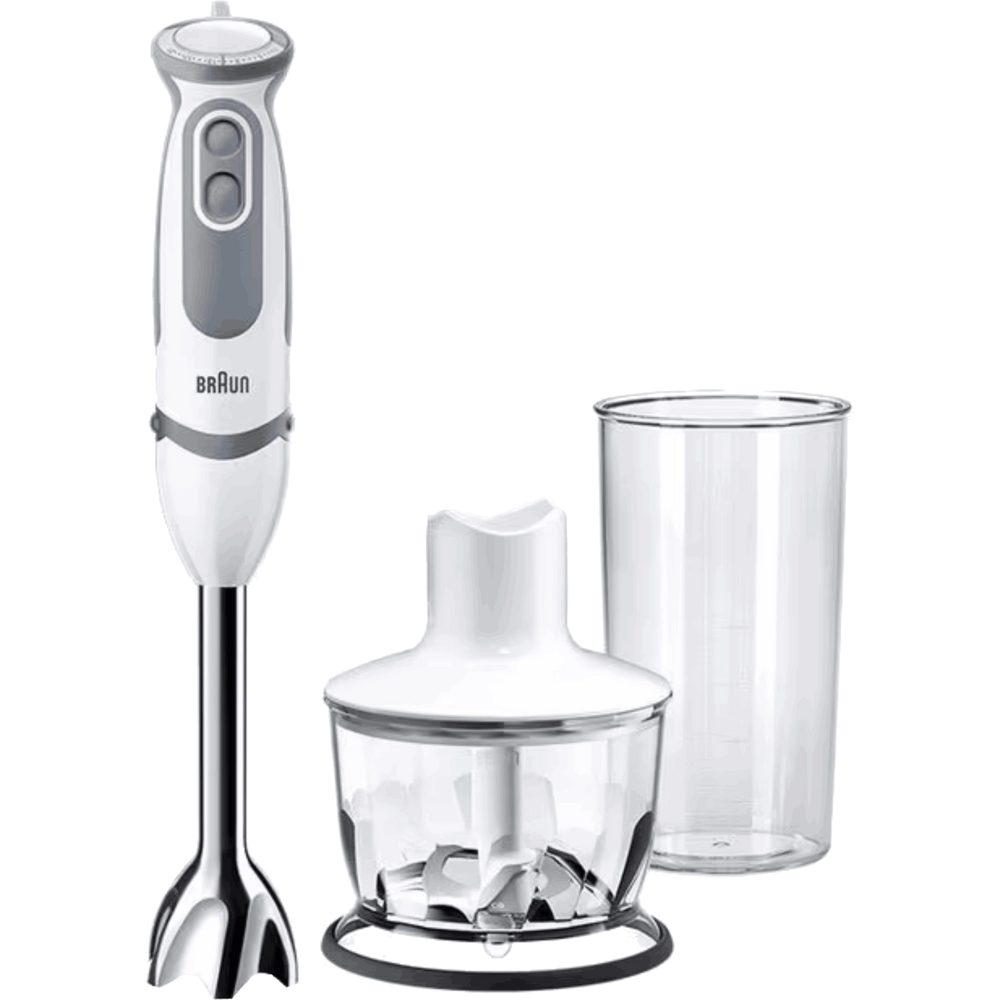 בלנדר מוט משולב Braun MQ5230WH 1000W - צבע לבן אחריות ע"י - יבואן רשמי