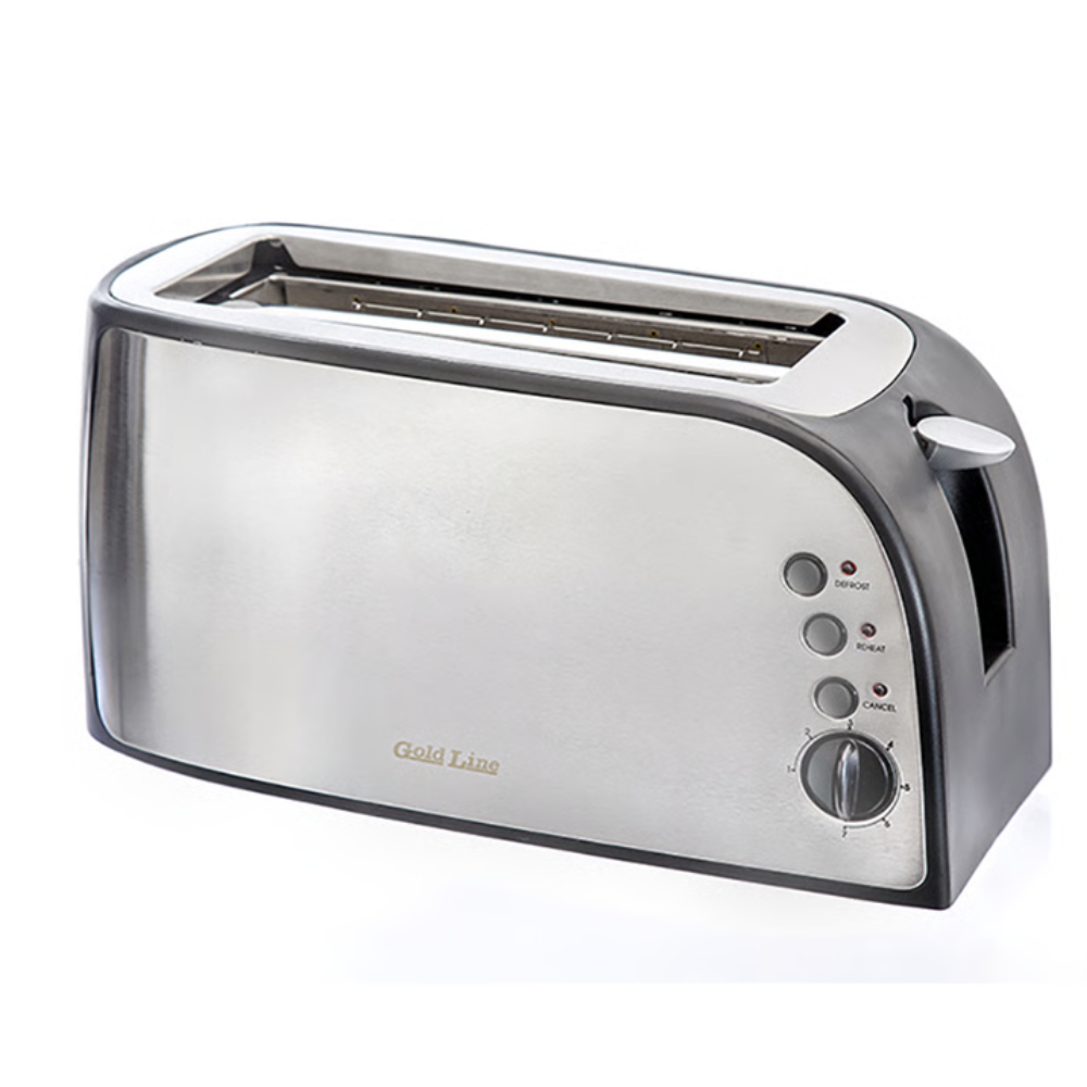 טוסטר קופץ 4 פרוסות דגם Gold Line ATL-028 - צבע נירוסטה