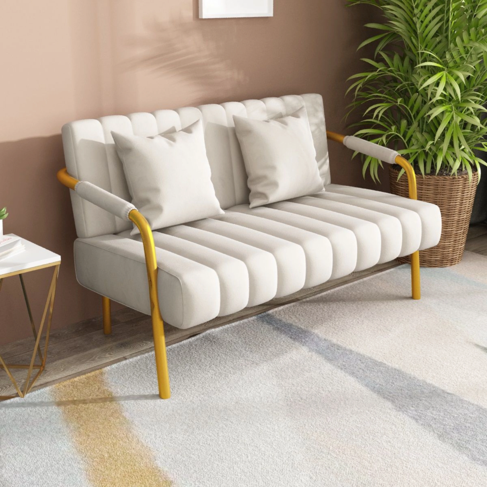 כורסא דו מושבית רוחב 1.2 מטר דגם MSR-1104 צבע שמנת ROSSO ITALY - יבואן רשמי