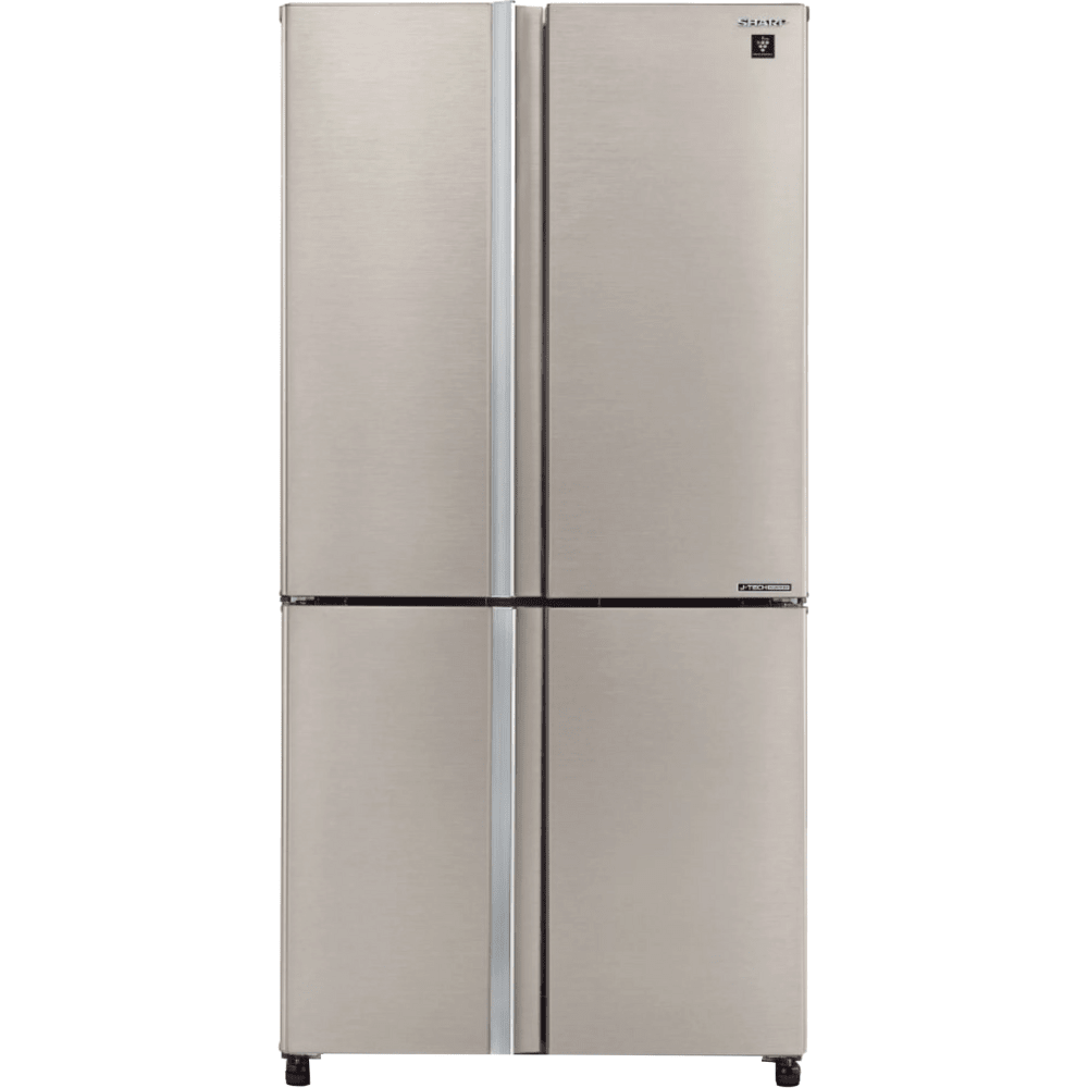 מקרר 4 דלתות מקפיא תחתון 572 ליטר נטו Sharp SJ-8950 עם התקן שבת מובנה - גימור נירוסטה - K.B.V
