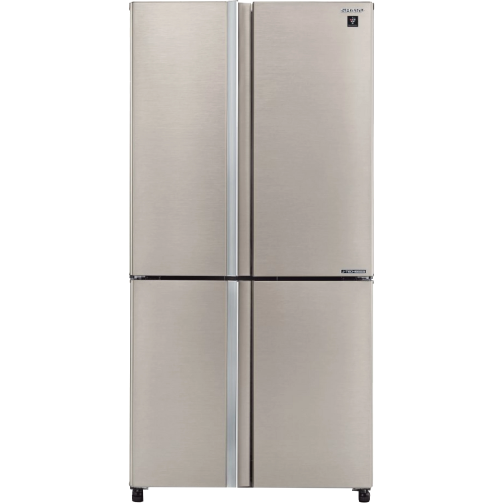 מקרר 4 דלתות מקפיא תחתון 572 ליטר נטו Sharp SJ-8950 עם התקן שבת מובנה - גימור נירוסטה - יבואן רשמי