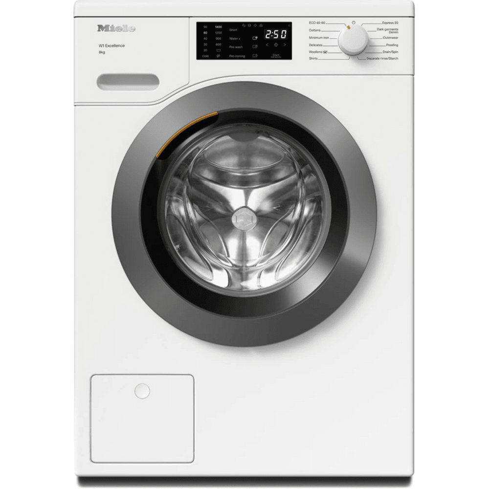 מכונת כביסה פתח חזית 8 ק"ג Miele WED 025 WCS במהירות 1400 סל"ד - צבע לבן - K.B.V