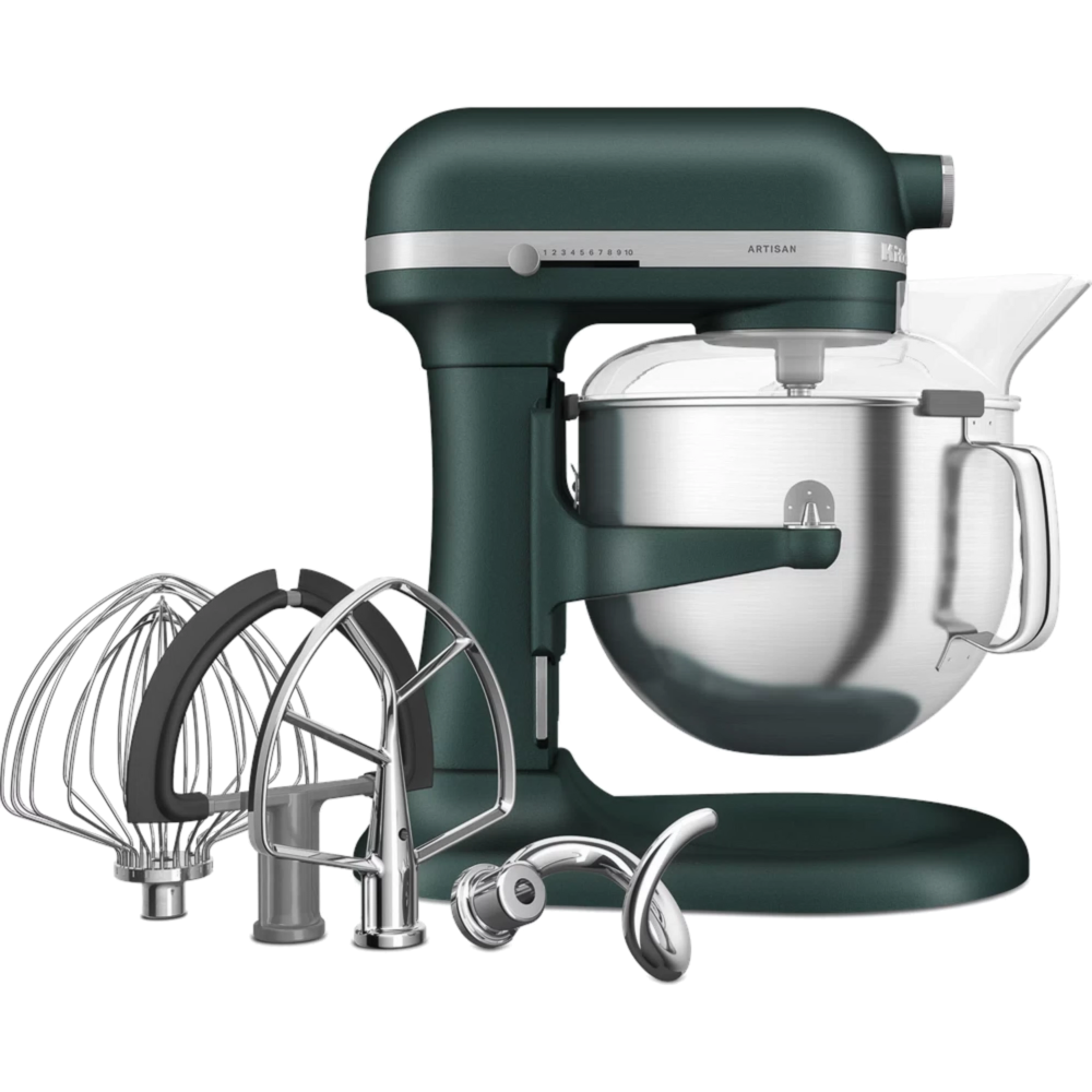מיקסר עם קערת נירוסטה 6.6 ליטר KitchenAid Plus 5KSM70SHXEPP - צבע ירוק בקבוק - יבואן רשמי