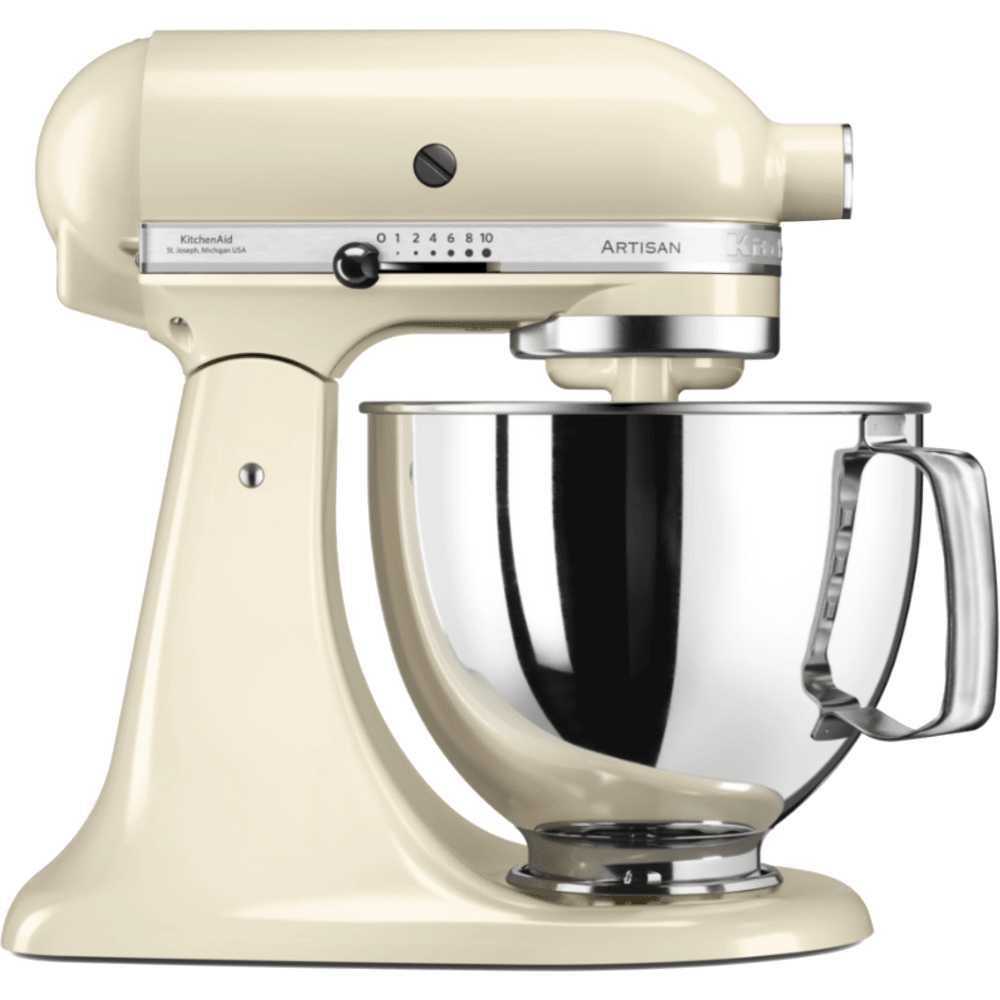מיקסר שולחני עם קערת נירוסטה 4.8 ליטר KitchenAid Artisan 5KSM125IAC - צבע קרם שקד - K.B.V