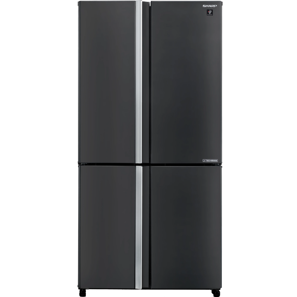 מקרר 4 דלתות מקפיא תחתון 611 ליטר נטו Sharp SJ-FERN87V-SL - גימור נירוסטה מושחרת - יבואן רשמי