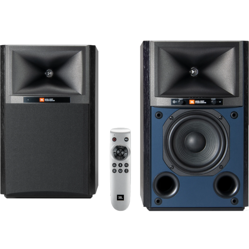 מוניטורים אולפניים JBL 4305P Hi-Fi Studio Monitor 2x150W AIO - צבע שחור חמש שנות אחריות ע"י - יבואן הרשמי