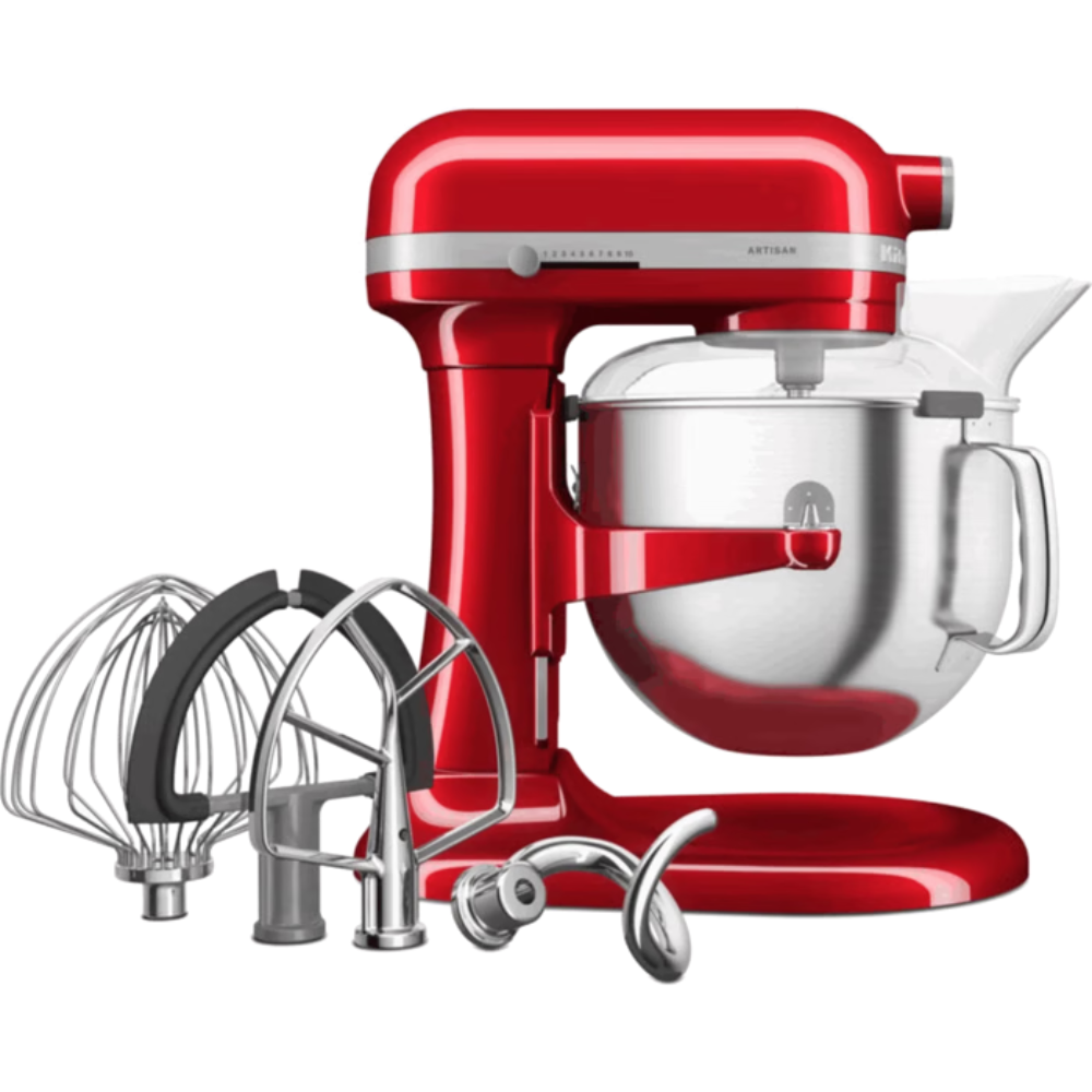 מיקסר עם קערת נירוסטה 6.6 ליטר KitchenAid Plus 5KSM70SHXECA - צבע אדום תפוח - יבואן רשמי