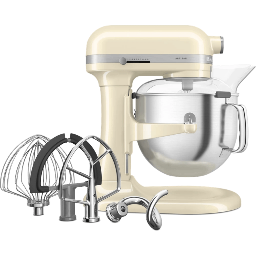 מיקסר עם קערת נירוסטה 6.6 ליטר KitchenAid Plus 5KSM70SHXEAC - צבע שקד - יבואן רשמי