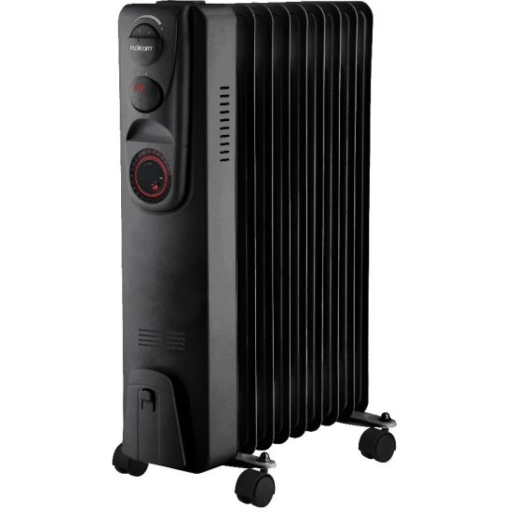 רדיאטור 11 צלעות עם שעון שבת מובנה Fujicom 2500W - צבע שחור - יבואן רשמי