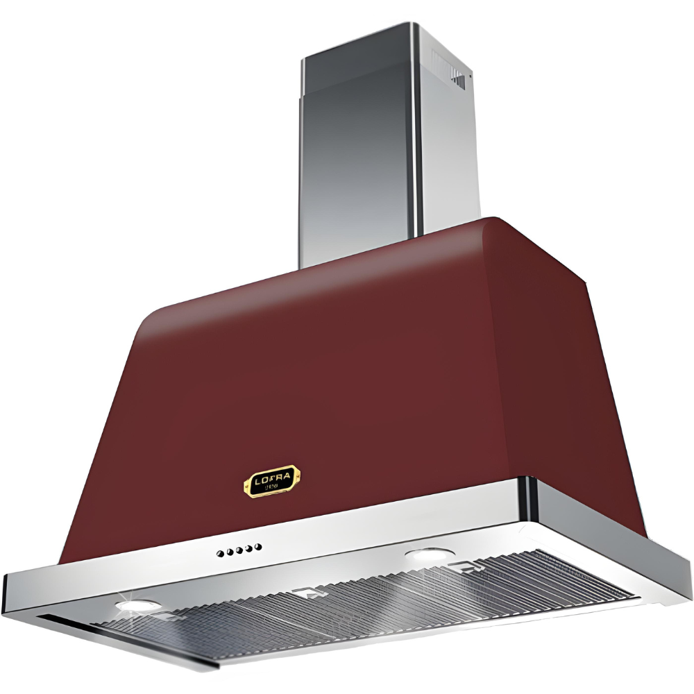 קולט אדים 90 ס"מ בעיצוב כפרי Lofra Dolcevita 900 Bordo תוצרת איטליה - צבע בורדו אחריות - יבואן הרשמי