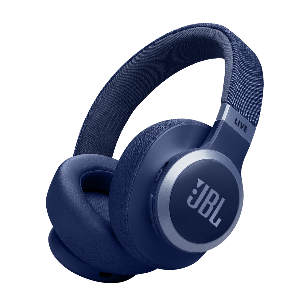 אוזניות קשת אלחוטיות JBL Live 770NC -צבע כחול שנה אחריות ע"י - יבואן הרשמי