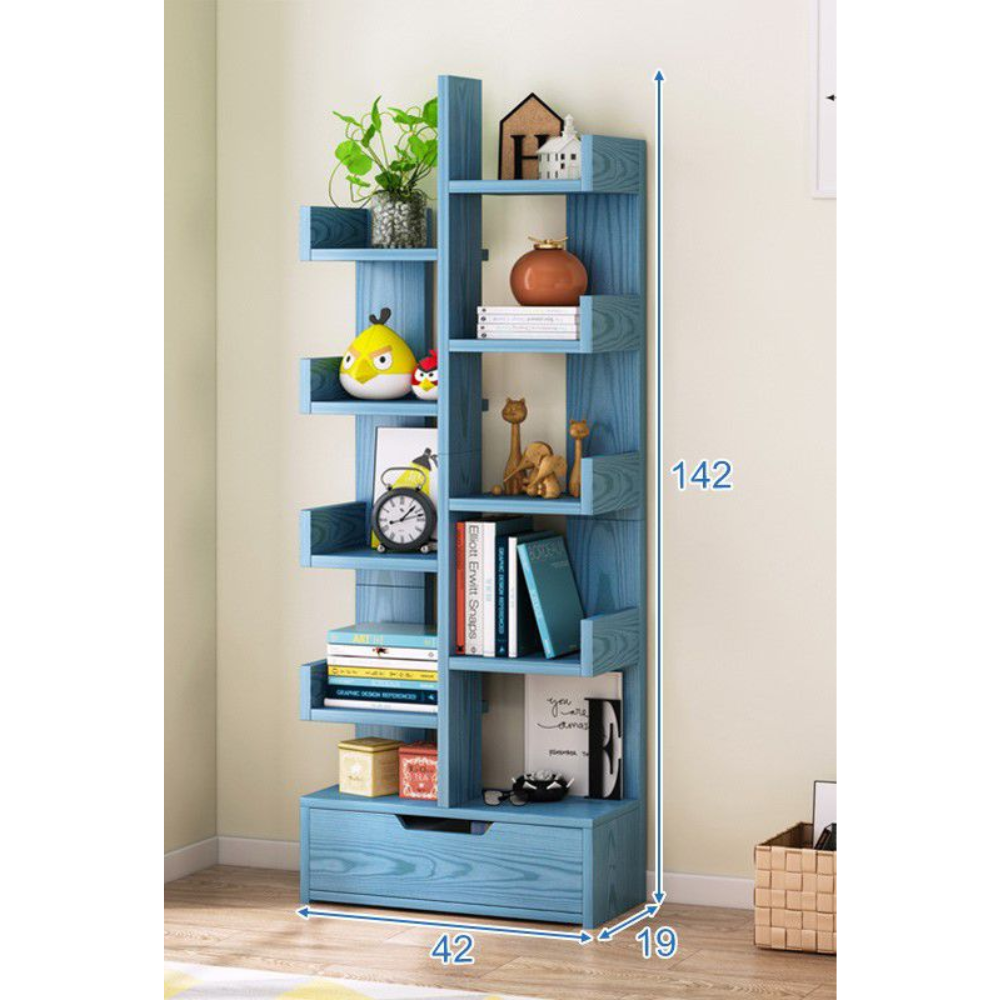 ספרייה מעוצבת מודרנית דגם RSM-2095 רוחב 140 ס"מ צבע כחול מבית Rosso italy - יבואן רשמי