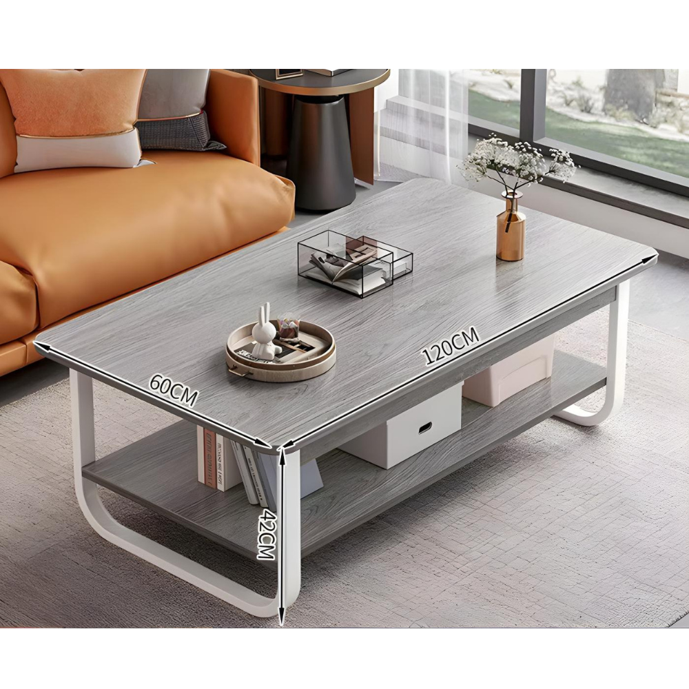 שולחן סלון יוקרתי 120 ס"מ צבע אפור דגם Rosso Italy RSM-3105-GRAY - יבואן רשמי