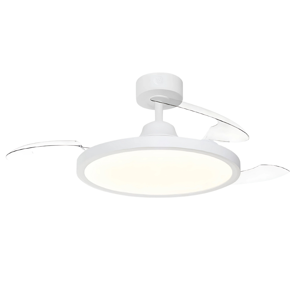 מאוורר תקרה כנפיים מתקפלות עם שלט ולד מובנה Westinghouse Laguna 40W "42 - צבע לבן שנתיים אחריות ע"י - יבואן הרשמי