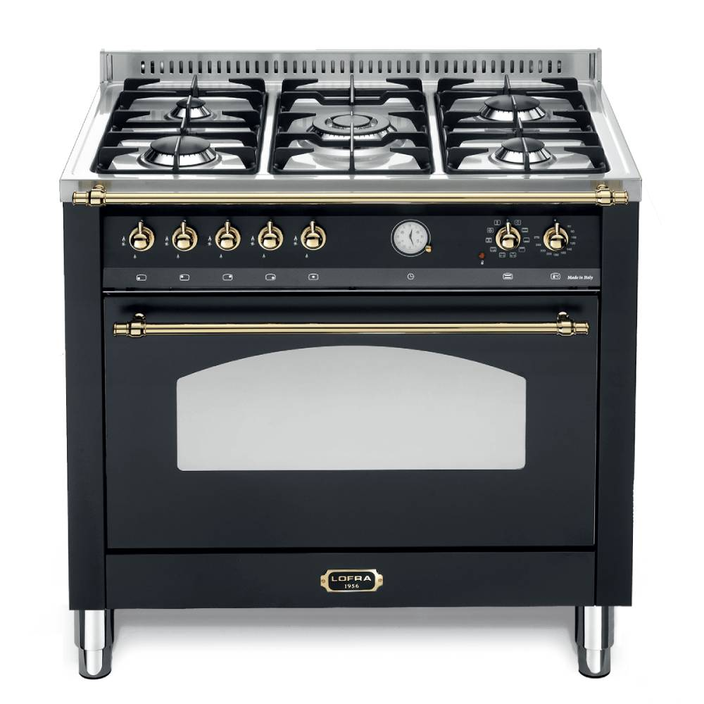 תנור אפייה משולב 94 ליטר תוצרת איטליה אחריות שחור פירזול זהב דגם - LOFRA RNMG96MFT/CI תוצרת איטליה - יבואן רשמי