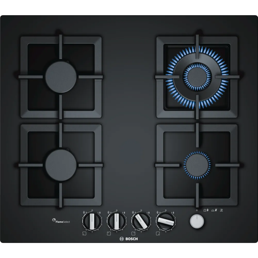 כיריים גז 4 מבערים Bosch דגם FlameSelect PPH6A6M25Y - יבואן רשמי