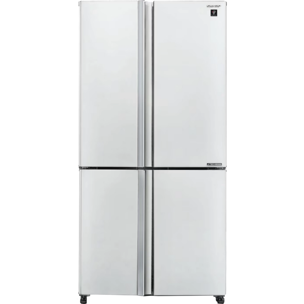מקרר 4 דלתות מקפיא תחתון 611 ליטר נטו Sharp SJ-9270-W עם התקן שבת מובנה - גימור לבן - יבואן רשמי