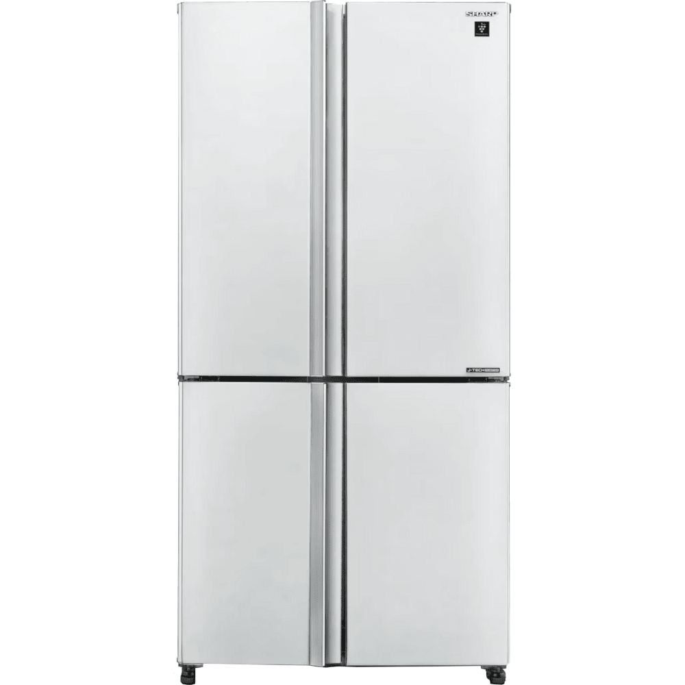 מקרר 4 דלתות מקפיא תחתון 611 ליטר נטו Sharp SJ-9270-W עם התקן שבת מובנה - גימור לבן - K.B.V