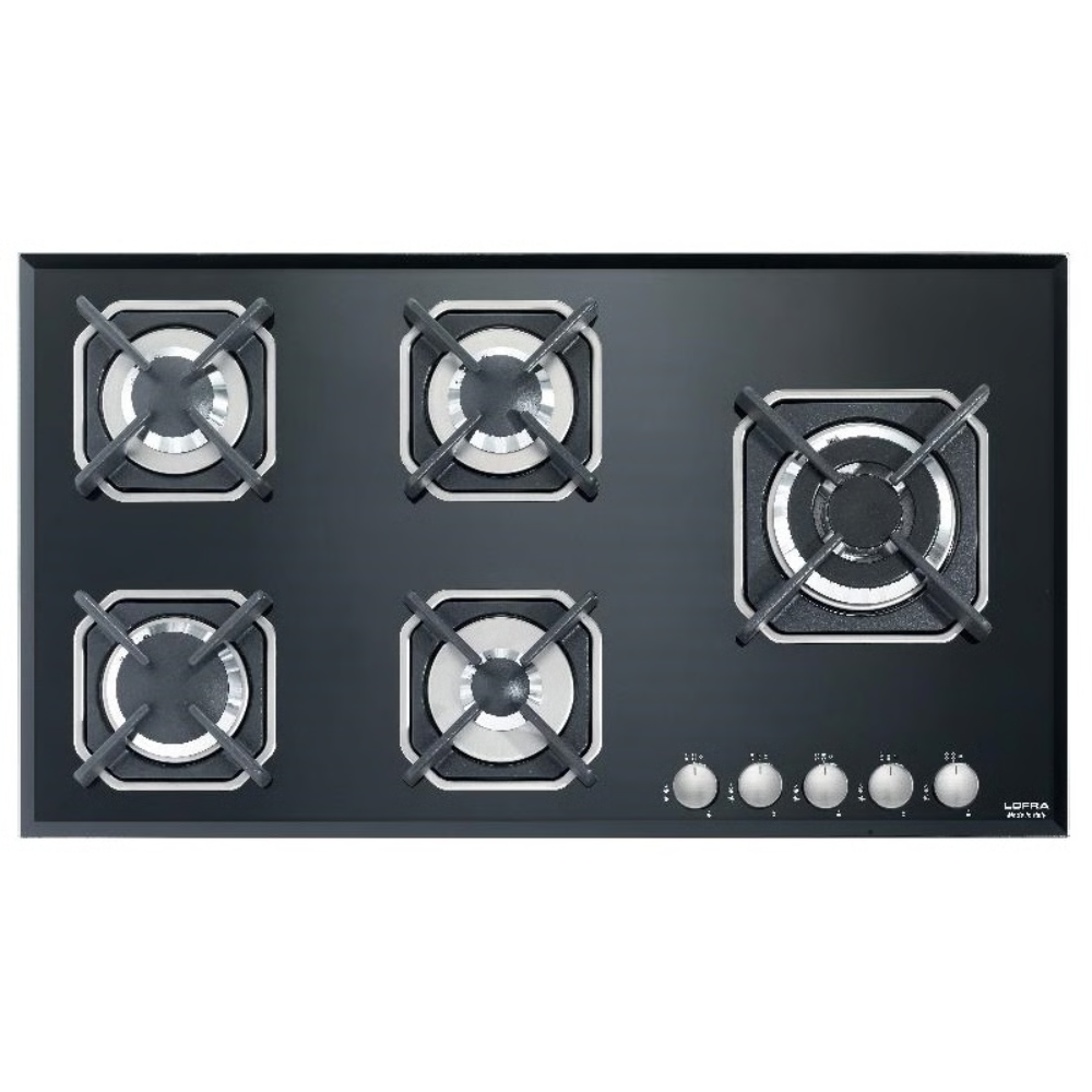 כיריים 5 להבות HGN95O LOFRA זכוכית שחורה - יבואן רשמי