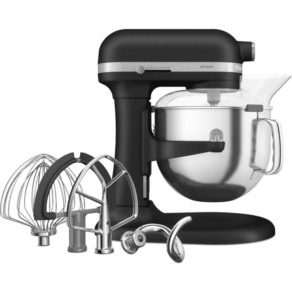מיקסר עם קערת נירוסטה 6.6 ליטר KitchenAid Plus 5KSM70SHXEBK - צבע שחור - K.B.V
