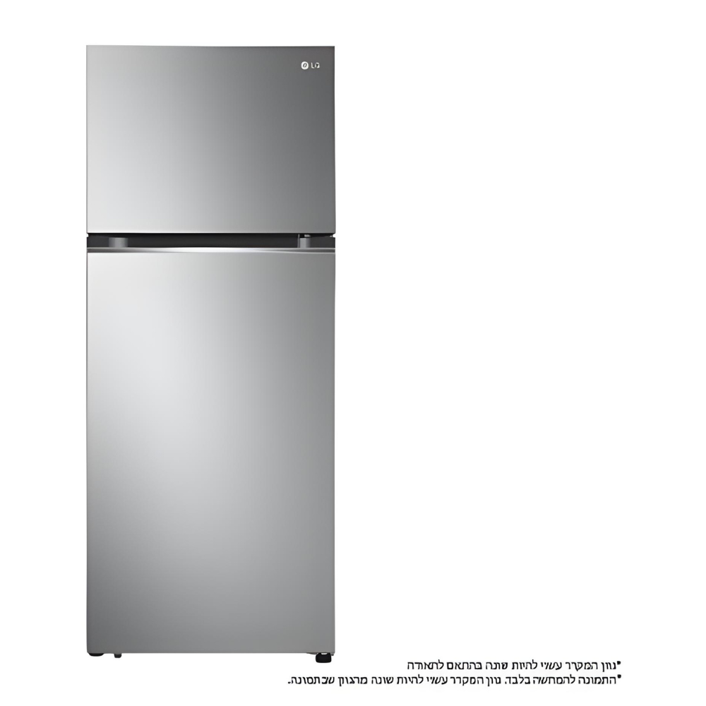 מקרר 2 דלתות מקפיא עליון 395 ליטר LG GR-B445XE No Frost - צבע נירוסטה מוברשת - יבואן רשמי