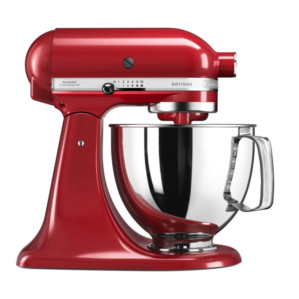 מיקסר 4.8 ליטר KitchenAid Artisan 5KSM125EER/IER צבע אדום אחריות תוצרת ארצות הברית - יבואן רשמי