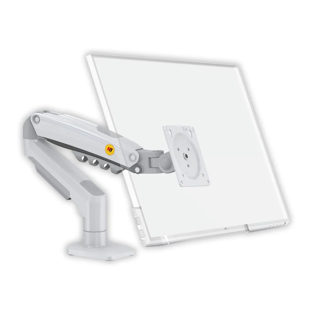 זרוע שולחנית דו מפרקית ארגונומית בצבע לבן למסך מחשב עד 30″ NB - North Bayou NB-F80 White - יבואן רשמי