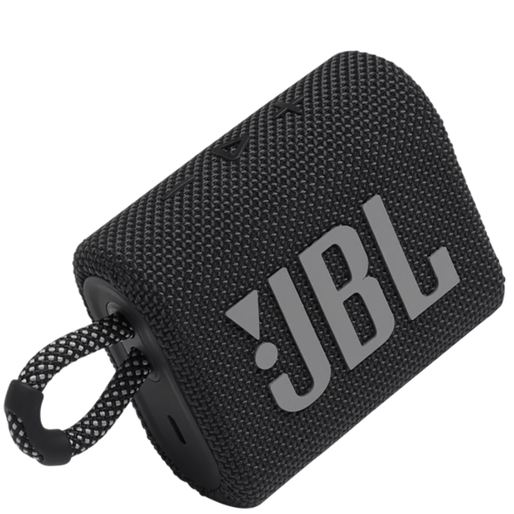 רמקול אלחוטי דגם JBL GO 3 - צבע שחור שנה אחריות ע"י - יבואן הרשמי