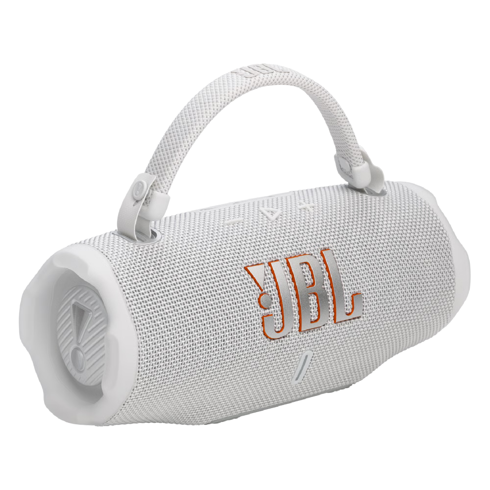 רמקול Bluetooth אלחוטי נייד JBL Charge 6 - צבע לבן שנה אחריות ע"י - יבואן הרשמי