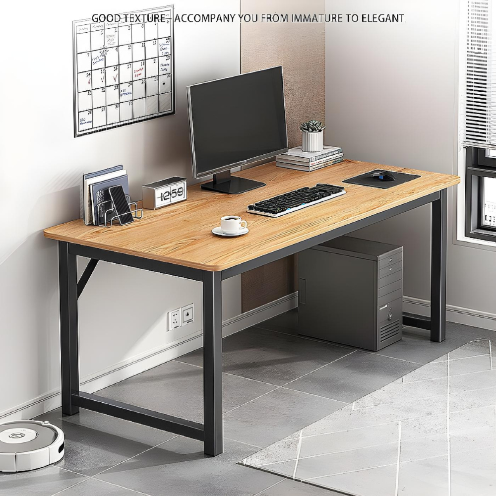 סט שולחן מחשב כתיבה ענק דגם MSH-10-42 רוחב 1.2 מטר עץ וכסא מחשב אורטופדי דגם MSH-10-6 שחור ROSSO ITALY - יבואן רשמי