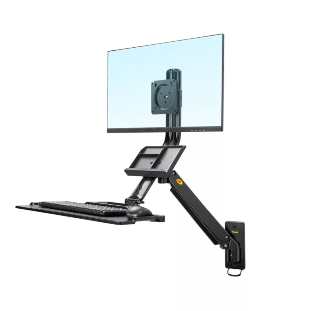עמדת עבודה ארגונומית מיועדת לתלייה על קיר למסך מחשב, מקלדת ועכבר NB - North Bayou MB-32 - יבואן רשמי