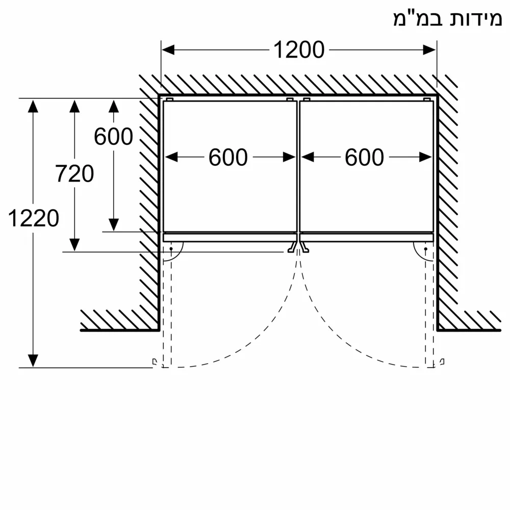 מקרר בוש Bosch מקפיא תחתון רוחב 60 ס”מ KGN39LBCF זכוכית שחורה - יבואן רשמי
