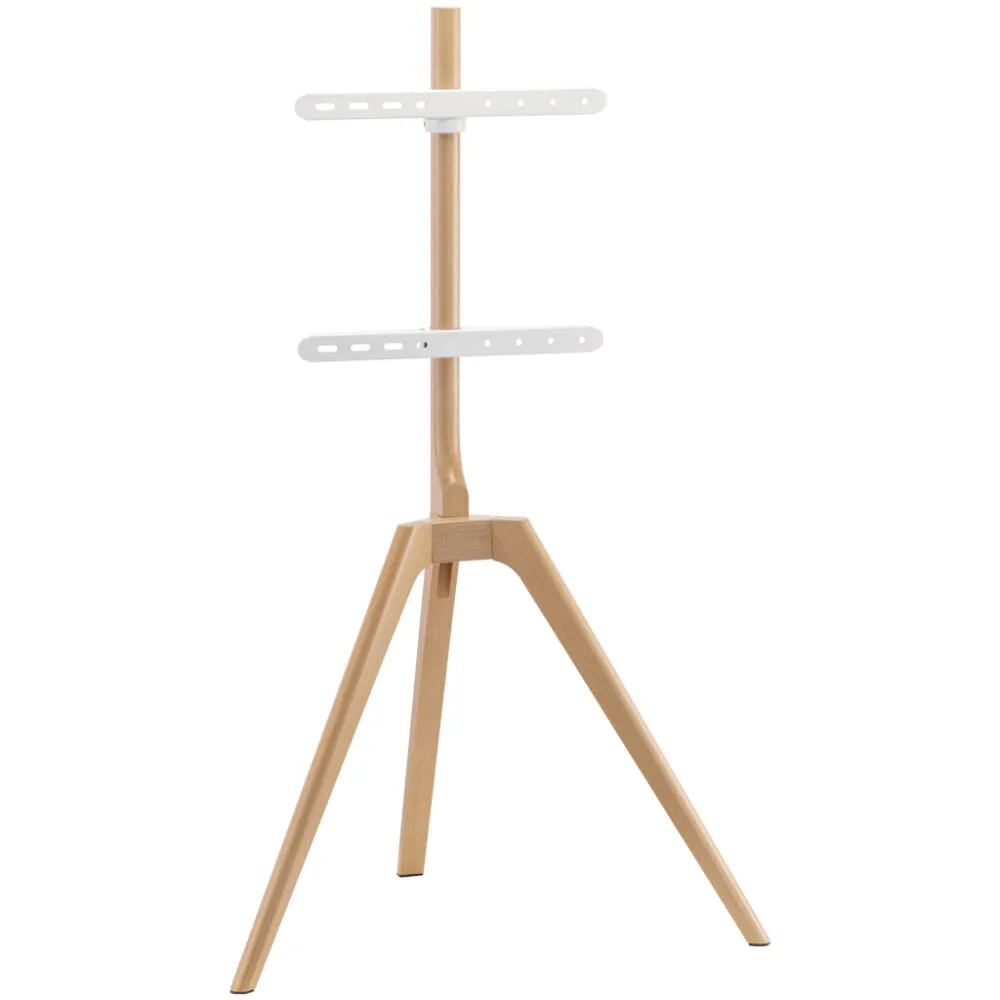 מעמד סטודיו מעץ מלא לגודל מסך עד 65″ Lumi Legend / Brateck FS35-44F-01 White - יבואן רשמי