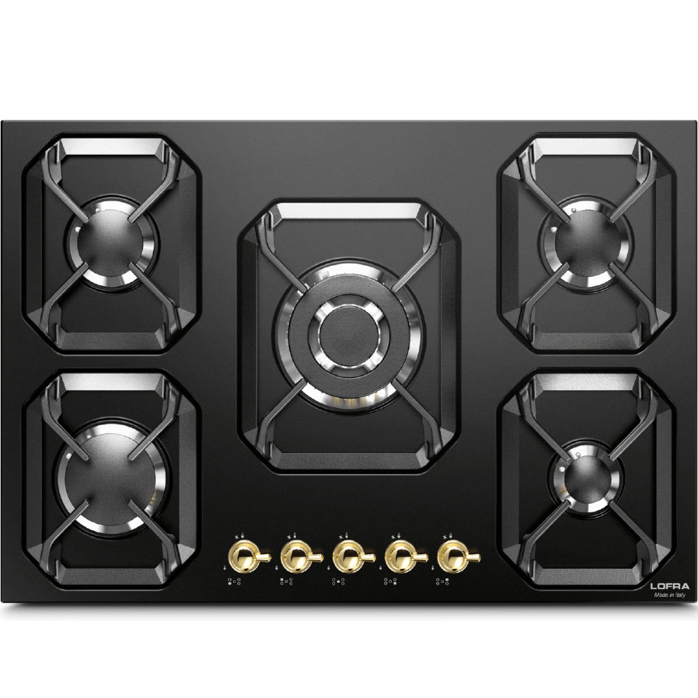 כיריים גז 75 ס''מ כפרי שחור פחם פרזול זהב LOFRA HRNM7AO תוצרת איטליה - אחריות יבואן רשמי