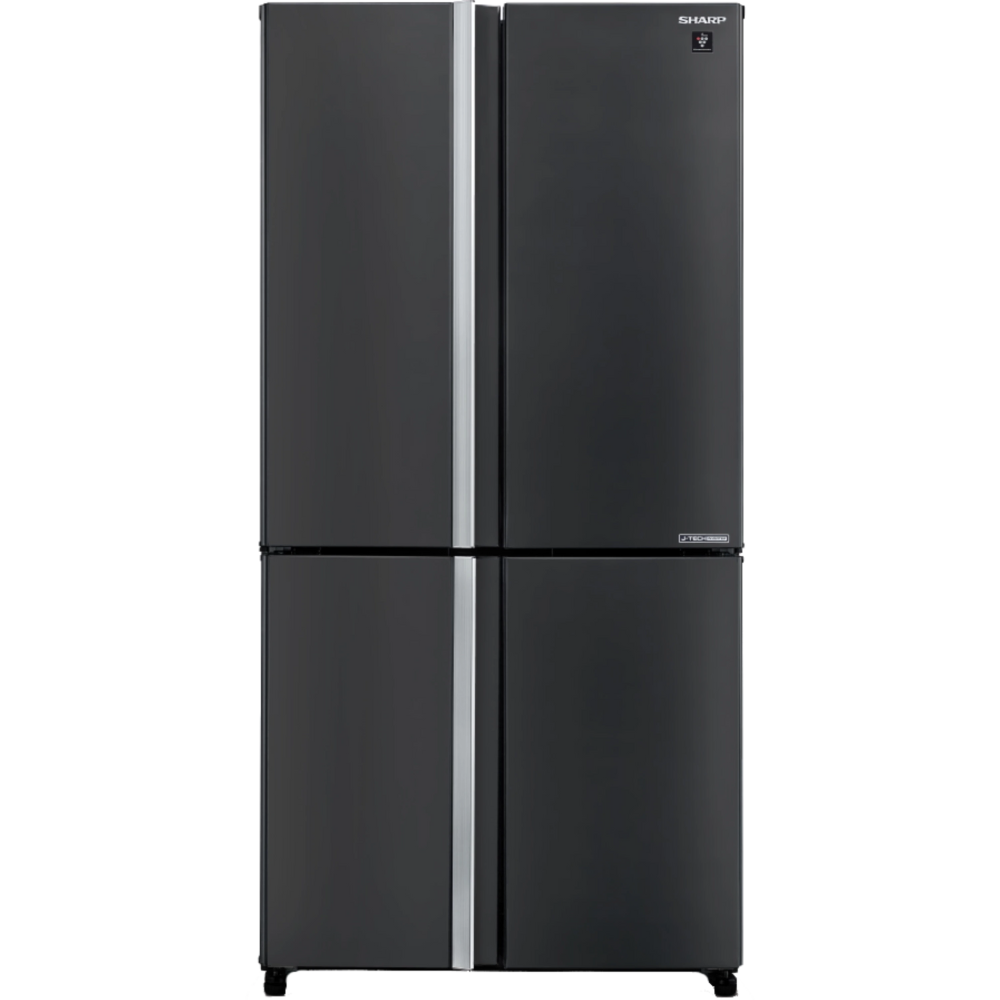 מקרר 4 דלתות מקפיא תחתון 611 ליטר נטו Sharp SJ-9270-SL עם התקן שבת מובנה - גימור נירוסטה מושחרת - יבואן רשמי