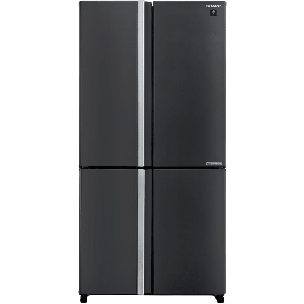 מקרר 4 דלתות מקפיא תחתון 611 ליטר נטו Sharp SJ-9270-SL עם התקן שבת מובנה - גימור נירוסטה מושחרת - K.B.V